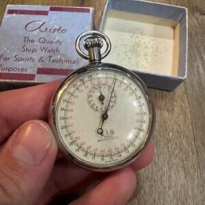RARE Swiss made stopwatch EIG 1 jewel watch, antique Pocket Watch